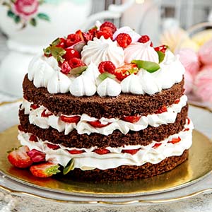 Custom Vanilla Cake with Frozen Yogurt Frosting